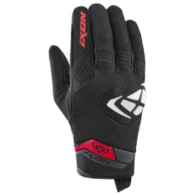 Manusi barbati Roadster vara textil/piele Ixon model MIG 2 Air Flow MS culoare: negru/alb/rosu - degete tactile - Img 5