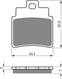 Placute de frana GOLDFREN 140 AD STREET (1 set = 4 pcs)
