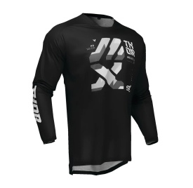 Tricou (bluza) cross-enduro Thor model Launchmode Forge culoare: negru/alb/gri