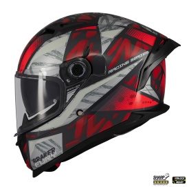 Casca integrala MT Braker SV Fury C5 rosu lucios (ochelari soare integrati) - tip viziera: MT-V-28B - DKS435 - punctaj maxim SHARP Test - 5 stele - Img 1