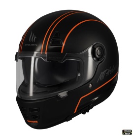 Casca integrala MT Jarama SV Wild B1 negru mat - model Retro - Cafe Racer (ochelari soare integrati) - tip viziera: MT-V-32 - Img 1