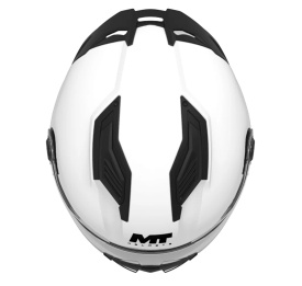 Casca integrala MT Stinger 2 Kids Pure A0 alb lucios - tip viziera: MT-V-28B - casca de copii - Img 2
