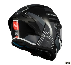 Casca integrala MT Stinger 2 Tron B12 negru/gri lucios - tip viziera: MT-V-28B - Img 4