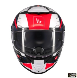 Casca integrala MT Thunder 4 SV Luminence A7 alb/rosu/albastru lucios (ochelari soare integrati) - tip viziera: MT-V-28B - Img 3