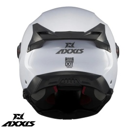 Casca modulabila Axxis GhostFighter SV A0 alb lucios (ochelari soare integrati) – tip viziera: MT-V-36 - Img 5