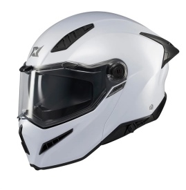 Casca modulabila Axxis GhostFighter SV A0 alb lucios (ochelari soare integrati) – tip viziera: MT-V-36 - Img 8