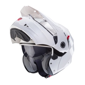 Casca modulabila (flip-up)/adventure Caberg model Tourmax X SV alb metalic lucios Pinlock ready - lentila Pinlock inclusa - Img 5