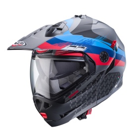 Casca modulabila (flip-up)/adventure Caberg model Tourmax X SV Sarabe K9 gun metal (titanium)/negru/BMW colours mat Pinlock ready - lentila Pinlock inclusa - Img 8