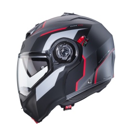 Casca modulabila (flip-up) Caberg model Duke Evo Move L2 SV gun metal (titanium)/negru/rosu mat Pinlock ready - lentila Pinlock inclusa - Img 6