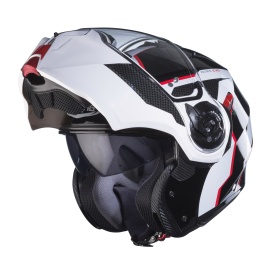 Casca modulabila (flip-up) Caberg model Duke Evo Move M3 SV negru/alb/rosu lucios Pinlock ready – lentila Pinlock inclusa - Img 5