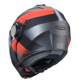 Casca modulabila (flip-up) Caberg model Duke Evo SV Indy L2 gun metal (titanium)/rosu fluor/negru mat Pinlock ready - lentila Pinlock inclusa - Img 7