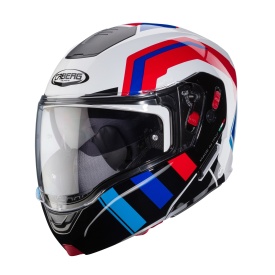 Casca modulabila (flip-up) Caberg model Horus X Road M6 alb/rosu/albastru lucios Pinlock ready - lentila Pinlock inclusa - Img 8