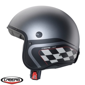 Casca open face (jet) Caberg model Freeride X Daytona O9 matt gun (titanium)/negru/alb mat (fibra de sticla) - Img 7