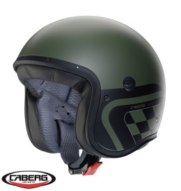 Casca open face (jet) Caberg model Freeride X Daytona P4 verde military/negru mat (fibra de sticla) - Img 3