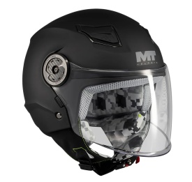 Casca open face MT Lite Kids Pure A1 negru mat - casca de copii - Img 3