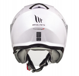 Casca open face MT Thunder III SV Jet A0 alb lucios (ochelari soare integrati) – tip MT-V-19 - Img 4