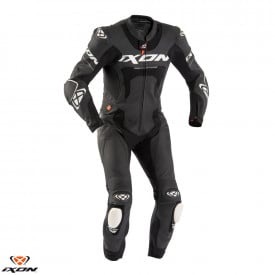 Costum (combinezon) motociclete barbati piele Ixon vara model Jackal MS culoare: negru - Img 1