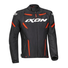 Geaca (jacheta) motociclete barbati Racing/Roadster Ixon mid-season model Striker MS culoare: negru/alb/rosu - Img 5