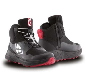 Ghete moto Urban/Adventure barbati All Season Ixon model Snake WP MS culoare: negru/alb/rosu - Img 3