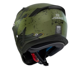 Casca Axxis model Hunter SV Toxic C6 verde mat mat (ochelari soare integrati) - masca (protectie) barbie si cozoroc detasabile - Img 5