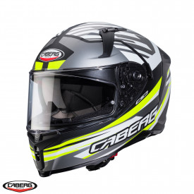Casca integrala Caberg model Avalon X SV Kira L6 negru/gri/galben fluor mat Pinlock ready - Img 1