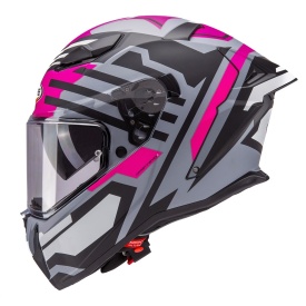 Casca integrala Caberg model Drift Evo II SV Horizon N6 gri/negru/fuchsia mat Pinlock ready - lentila Pinlock inclusa - Img 5
