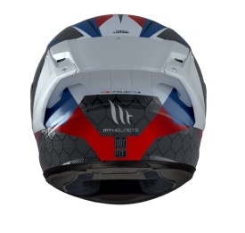 Casca integrala MT KRE+ Carbon Projectile D7 albastru lucios - 100% carbon - FIM approved - Img 7