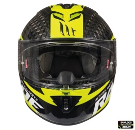 Casca integrala MT Rapide Pro Carbon Kids C3 galben lucios - 100% carbon - casca de copii - Img 3