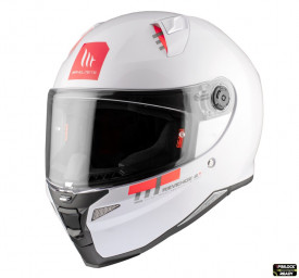 Casca integrala MT Revenge 2 S A0 alb lucios - omologare noua ECE 22.06 - tip viziera: MT-V-14B - Img 2