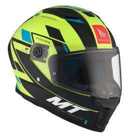 Casca integrala MT Stinger 2 Zivze C3 galben fluor mat - tip viziera: MT-V-28B - Img 7