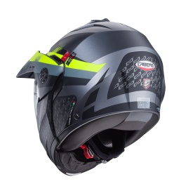 Casca modulabila (flip-up)/adventure Caberg model Tourmax X SV Sarabe L1 gun metal (titanium)/negru/galben fluor mat Pinlock ready - lentila Pinlock inclusa - Img 7