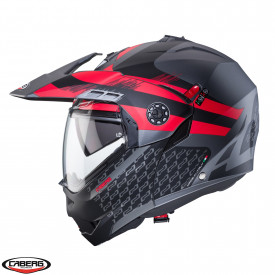 Casca modulabila (flip-up)/adventure Caberg model Tourmax X SV Sarabe L2 gun metal (titanium)/negru/rosu mat Pinlock ready - lentila Pinlock inclusa - Img 3