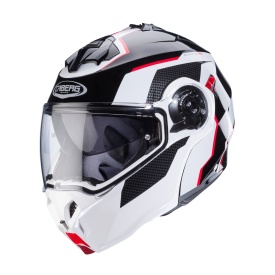Casca modulabila (flip-up) Caberg model Duke Evo Move M3 SV negru/alb/rosu lucios Pinlock ready – lentila Pinlock inclusa - Img 8