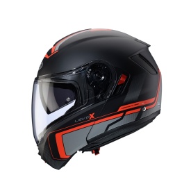 Casca modulabila (flip-up) Caberg model Levo X Elite L7 negru/gri/rosu fluor mat Pinlock ready - lentila Pinlock inclusa (fibra de sticla) - Img 6