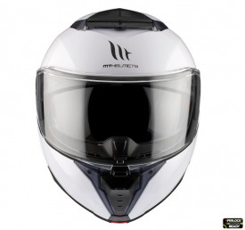 Casca modulabila MT Atom 2 SV A0 alb lucios (ochelari soare integrati) Pinlock Ready - tip viziera: MT-V-35 - Img 3