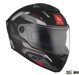 Casca modulabila MT Atom 2 SV Bast D5 negru/gri mat (ochelari soare integrati) Pinlock Ready - tip viziera: MT-V-35 - Img 7