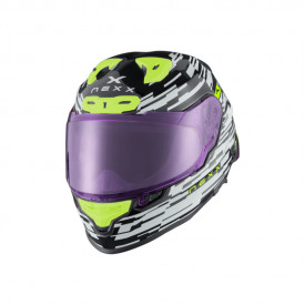 Casca moto NEXX X.R3R CARBON Glitch Racer White Neon (pinlock inclus) - Img 2