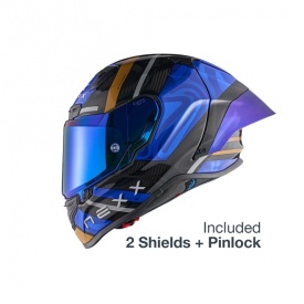 Casca moto NEXX X.R3R Swirl Deep Blue Carbon (pinlock inclus) - Img 1