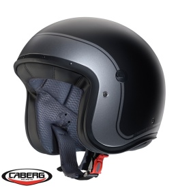 Casca open face (jet) Caberg model Freeride X Daytona O9 matt gun (titanium)/negru/alb mat (fibra de sticla) - Img 3