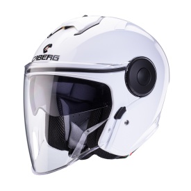 Casca open face (jet) Caberg model Soho SV A1 alb lucios - Img 7