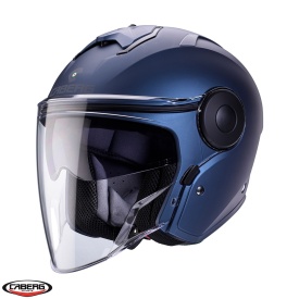 Casca open face (jet) Caberg model Soho SV G8 blue jeans (albastru) mat - Img 1