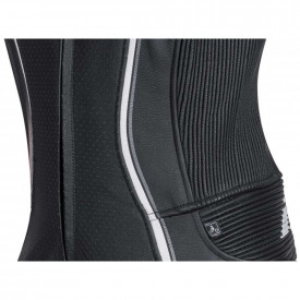 Costum (combinezon) motociclete femei piele Ixon vara model Vortex Lady LS culoare: negru/alb - Img 3