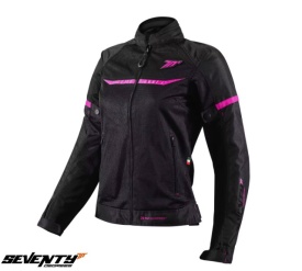 Geaca (jacheta) femei Racing vara Seventy model SD-JR30.2 Mojave culoare: negru/fuchsia (roz)