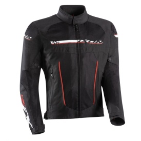Geaca (jacheta) motociclete barbati Racing/Roadster Ixon All season model T-Rex MS culoare: negru/alb/rosu - Img 6