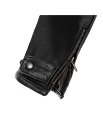 Geaca moto piele SECA Wanted II negru (protectii incluse) - Img 5