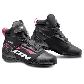 Ghete moto Roadster femei All season Ixon model Ranker WP LS culoare: negru/alb/fuchsia (roz) (100% waterproof) - Img 6
