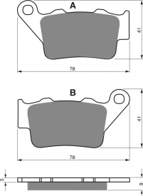 Placute de frana GOLDFREN 023 K5