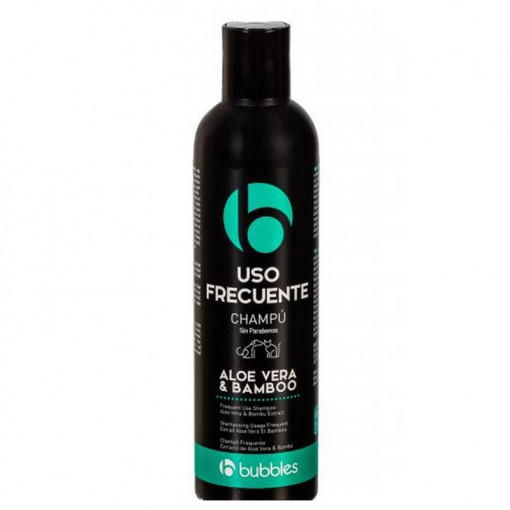 BUBBLES Sampon pentru caini si pisici cu Aloe &amp; Bambus flacon 250ml
