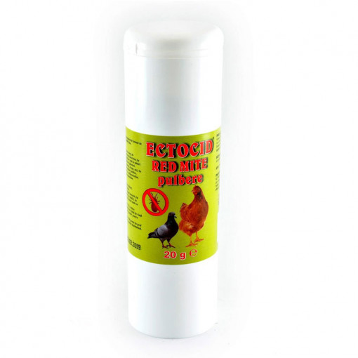 ECTOCID RED MITE Pulbere antiparazitara extern pentru pasari flacon 20g