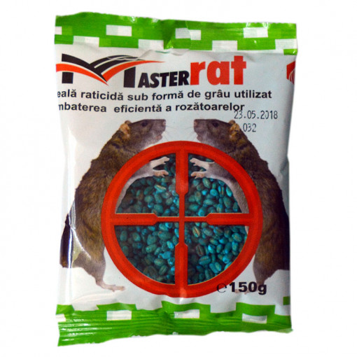 MASTERRAT Momeala raticida grau albastru punga 150g